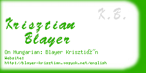 krisztian blayer business card